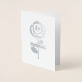 ありがとうナース。バラ及び聴診器 箔カード