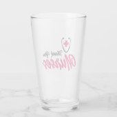 ありがとうナース|ピンク タンブラーグラス (裏面)