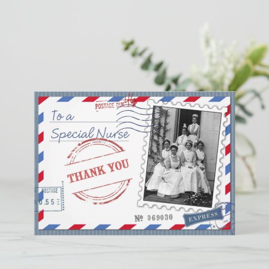 ありがとうナース。ヴィンテージナースフラットカード サンキューカード (スタンド正面)