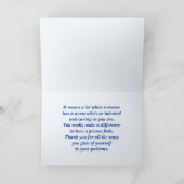 ありがとうナース。水仙・聴診器カード サンキューカード (内部)