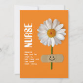 ありがとうナース。笑顔のデイジー カード (正面)