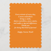 ありがとうナース。笑顔のデイジー カード (裏面)