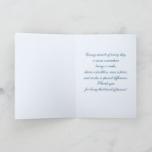 ありがとうナース。笑顔デイジーグリーティングカード サンキューカード (内部)