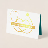 ありがとうナース。聴診器とデイジー贅沢 箔カード (正面)