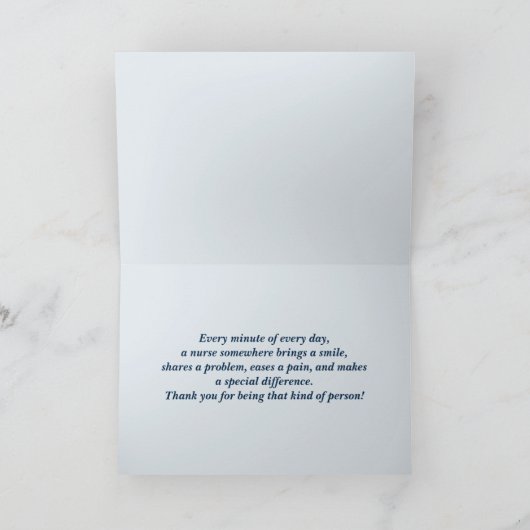 ありがとうナース。聴診器及びデイジー サンキューカード (内部)