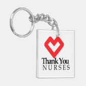 ありがとうナース|赤いハート キーホルダー (正面左)