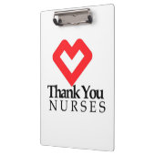 ありがとうナース|赤いハート クリップボード (左)