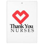 ありがとうナース|赤いハート クリップボード (裏面)