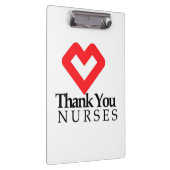 ありがとうナース|赤いハート クリップボード (右)