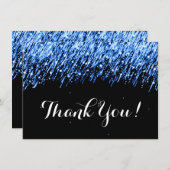 ありがとうノートの落下星"サファイア青"の サンキューカード (正面/裏面)