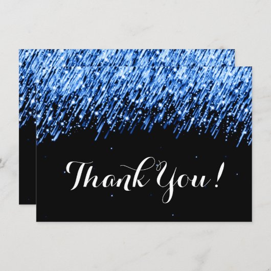 ありがとうノートの落下星"サファイア青"の サンキューカード (正面/裏面)