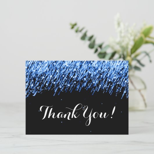 ありがとうノートの落下星"サファイア青"の サンキューカード (スタンド正面)
