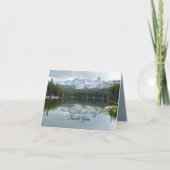 ありがとうノートカード、山、湖、中空白の部 サンキューカード (正面)