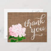 ありがとうノート感謝していお前葉書burlap ポストカード (正面/裏面)