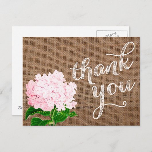 ありがとうノート感謝していお前葉書burlap ポストカード (正面/裏面)