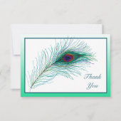 ありがとうノート、孔雀の羽根 サンキューカード (正面)