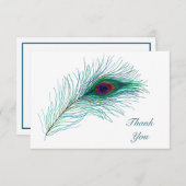 ありがとうノート、孔雀の羽根 サンキューカード (正面/裏面)