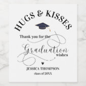 ありがとうハグ&キス2025卒業のお願い ワインラベル (シングルラベル)