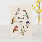 ありがとうハミングバーズカード カード (黄色い花)