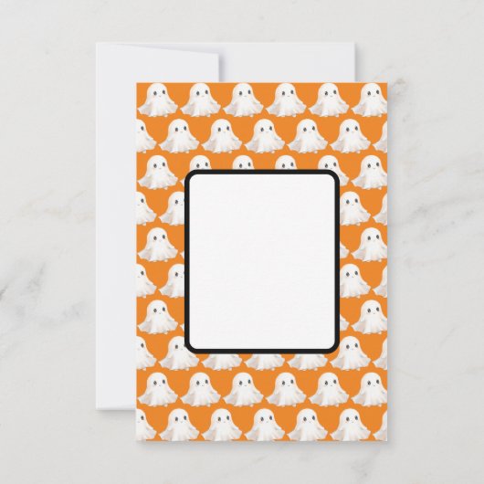 ありがとうハロウィーン小さなブーブベイビーシャワー サンキューカード (裏面)