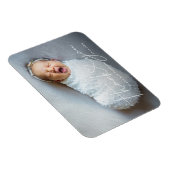 ありがとうハートかわいいミニマル生誕発表 マグネット (右側)