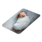 ありがとうハートかわいいミニマル生誕発表 マグネット (左側)