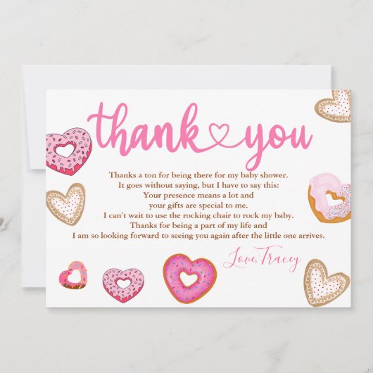 ありがとうハートバレンタインデート サンキューカード (正面)