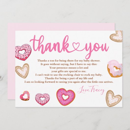 ありがとうハートバレンタインデート サンキューカード (正面/裏面)