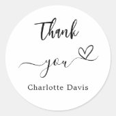 ありがとうハートブランドの色 ラウンドシール (正面)