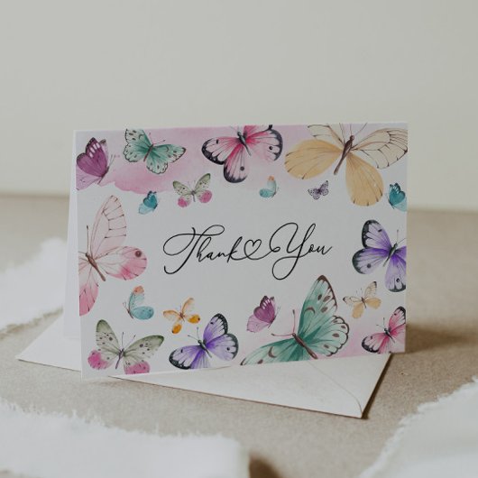 ありがとうバタフライカード サンキューカード