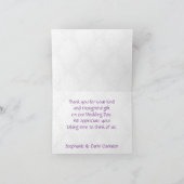 ありがとうバタフライブロケパープル サンキューカード (内部)