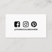 ありがとうバラグリッターinstagram割引 名刺 (裏面)