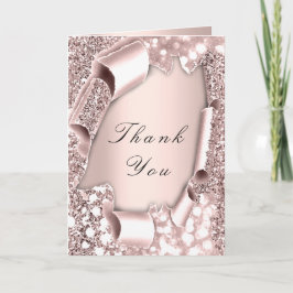 ありがとうバラ3Dフレームイニシャル結婚の写真 サンキューカード