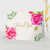 ありがとうバラ カード (黄色い花)