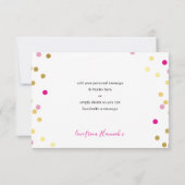 ありがとうバルミツワーグラム紙吹雪スポット金ゴールドピンク サンキューカード (裏面)