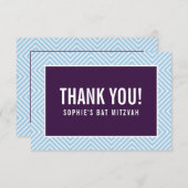 ありがとうバルミツワーモダンエッジ茄子ブルー サンキューカード (正面/裏面)