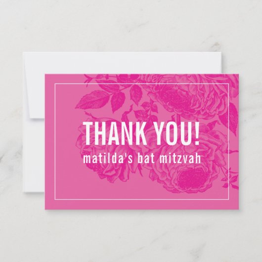 ありがとうバルミツワーモダンエレガントフローラ サンキューカード (正面)