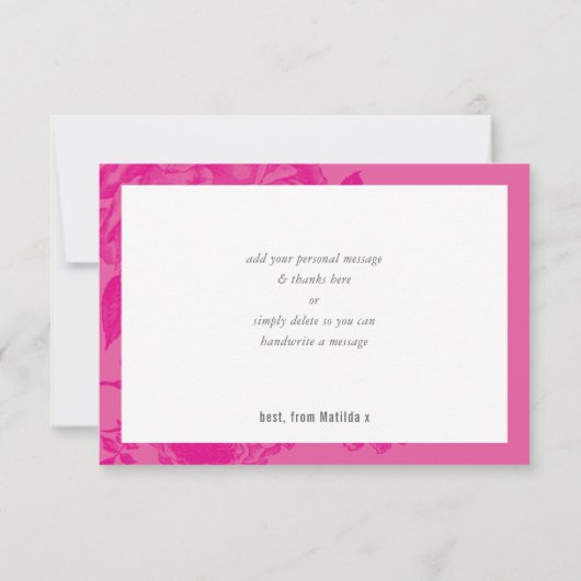 ありがとうバルミツワーモダンエレガントフローラ サンキューカード (裏面)