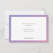 ありがとうバルミツワー紫モダンピンクのグラデーション サンキューカード (裏面)