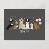 ありがとうバースデーパーティーの犬たち ポストカード (正面)