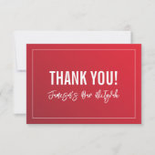 ありがとうバー（ユダヤ教の）バル・ミツバー赤モダンブルゴーニュ勾配 サンキューカード (正面)
