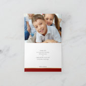 ありがとうバー(ユダヤ教の)バル・ミツバー金ゴールドスター黒い赤 サンキューカード (内部)