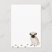 ありがとうパグの子犬の結婚式 エンクロージャーカード (裏面)