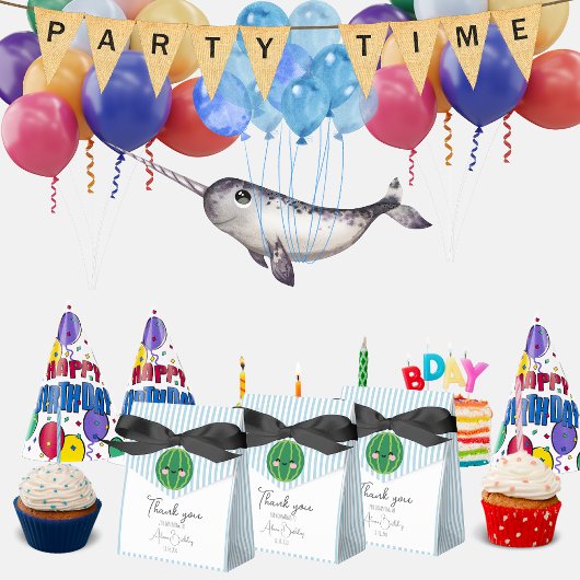 ありがとうパステルストライプのパステルのスイカ青 フェイバーボックス