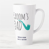 ありがとうパパ新郎おもしろいパイプの父モダン カフェラテマグ (右)