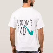 ありがとうパパ新郎おもしろいパイプの父モダン Tシャツ (裏面)