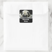 ありがとうパピードッグ挨拶ステッカー スクエアシール (バッグ)