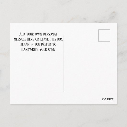 ありがとうパーソナライズされたかわいい羊おもしろいデイジー ポストカード (裏面)