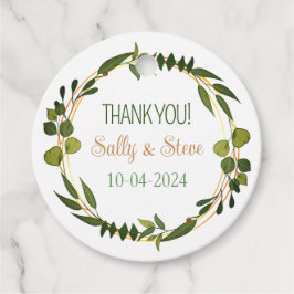 ありがとうパーソナライズされた結婚式の引き出物ラベル フェイバータグ