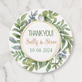 ありがとうパーソナライズされた結婚式の引き出物ラベル フェイバータグ